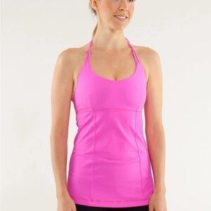 Lululemon Wandering Yogi Halter Hot Pink